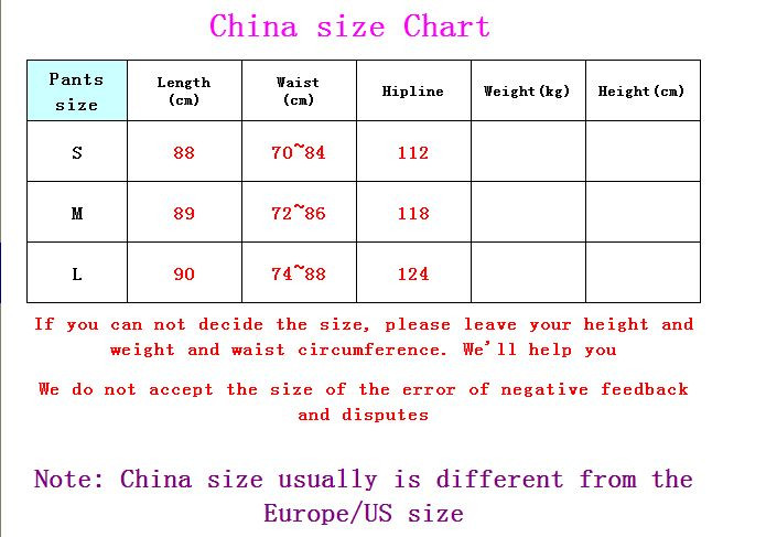Female Jeans Size Chart