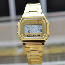 2015 Hot Sale Led cassio Casual Women Dress Watch Couple Watches Men Full Stainless Digital sports
