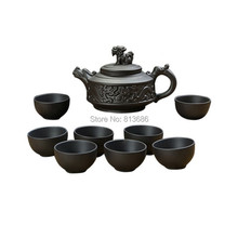 Top selling Yixing Tea Set Purple Clay Teapot 8pcs Tea Cup Without Tea Tray