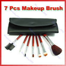 Set of 7pcs Makeup Brush Cosmetic Brushes Kit With Case Free Shipping