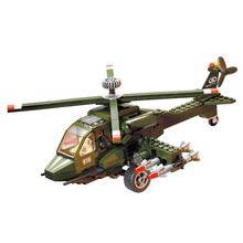 Building Blocks Military Helicopter DIY Assembling Toys for Children Birthday Gift 275pcs 818