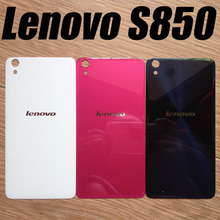 S850 Original Back Glass For Lenovo S850 S850T Battery Cover Rear Door Housing Case With STICKER Adhesive Replacement