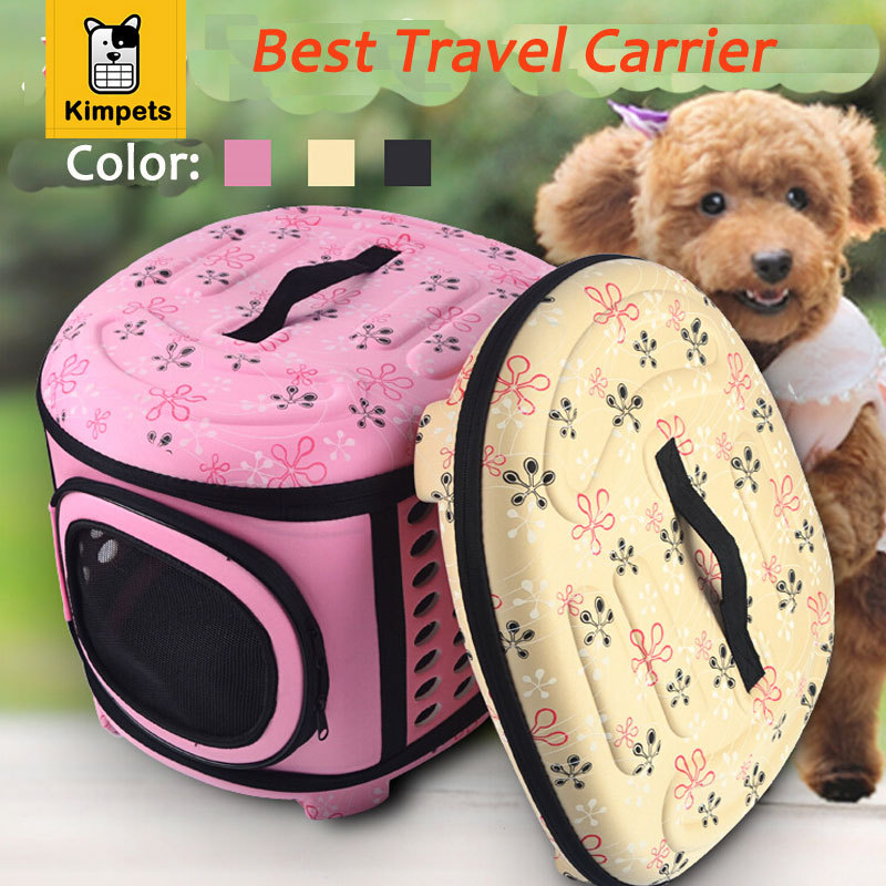 stuffed dog and carrier