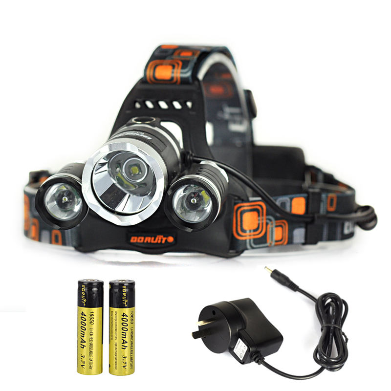 Налобный фонарь Boruit 4Mode 5000 3 x xm/l T6 + 2 * 4000mAh 18650 + RJ-3000 
Налобный фонарь Boruit 4Mode 5000 3 x xm/l T6 + 2 * 4000mAh 18650 + RJ-3000