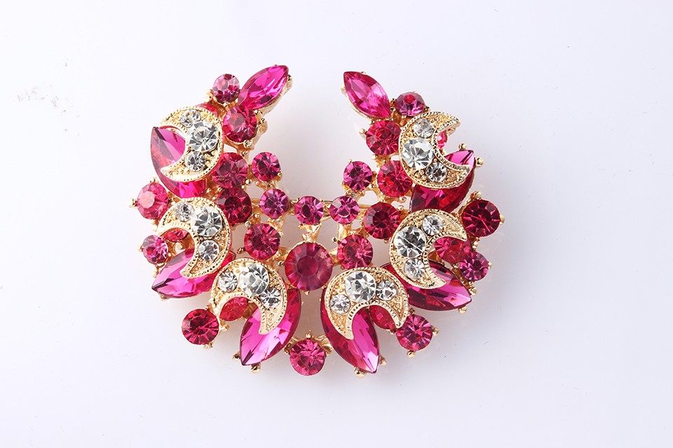 Colorful Big flower high-grade lovely crystal brooch fashion jewelry 