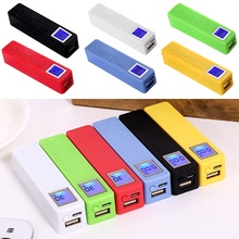 New Colorful Universal 2600mAh USB LCD Power Bank 18650 Battery Charger Case DIY Box Kit With USB Cable No Battery