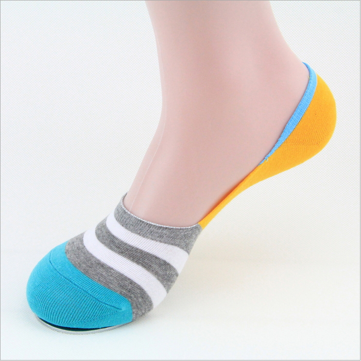 Free Shipping Article wide invisible socks Men antiskid boat socks Doug shoes silicone male socks Pure