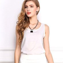 2016 Summer explosion models chiffon shirt bottoming shirt Women Sleeveless Sexy Loose Casual Top Vest Camis Blouse New Fashion