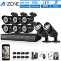 A ZONE 1 0MP 8CH DVR Kit CCTV Camera 720P Remote View Motion Detection Night Vision
