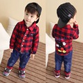 Newborn Toddler Baby Boy Clothing Set With Hat Winter Jacket Suit Gentleman Boys Sleeves Shirt Long