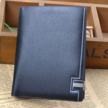 2015 New famous brand men s genuine leather bag short Wallet Holders H 004 solid casual