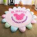 Children room carpet Sunflower quilted mat rugs kids bedroom pink outdoor cotton striped cartoon rug toalla