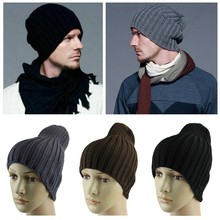 Unisex Men Hip Hop Warm Winter Wool Knitted Ski Beanie Skull Slouchy Cap Hat Hot