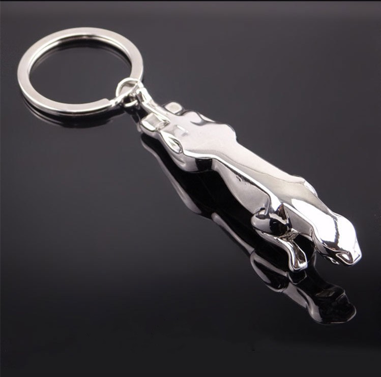 Creative Keychain Smooth metal Leopard Key Chain Car Key Ring for Man or Women (3)