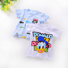 Free shipping New Lovely printting Baby Kids Boys girl Cartoon Tops T-shirts summer children’s clothing Age 0-2Y