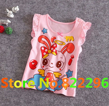 New 2015 0-2t Baby Girls T-shirt Short Sleeve t shirt baby Girl Cartoon Tees Baby T shirt Cotton blouse