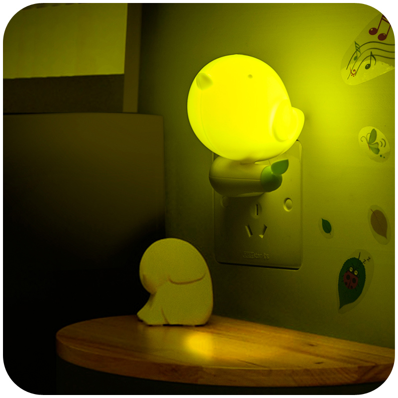 Creative jungle birds light control sensor night light, bedside lamp induction bedroom wall lamp