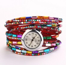 Envío gratis – en stock superior qualityâ + A + A + 2015 crazy venta del más nuevo estilo cristalino de moda mujer vestido reloj handwatch