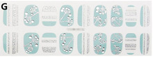 2016 newest 18 strips press fashion ci si series 3d wrap Fashionable nail art polish stickers