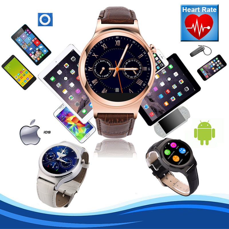 2015 New Smart watch S3 Smartwatch for iphone android phone MTK2502 Bluetooth 4.0 Wearable Devices Heart rate monitor Smart Wake
