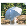 2016 Non automatic Lace 3 fold parasol sunnny umbrella rain women painting mujer parapluie