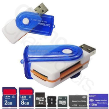 ALL IN 1 USB STICK MULTI MEMORY CARD READER SD MINI SDHC MS MIRO M2 TF MMC Free Shipping L0192590