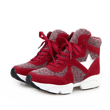 Nilanya The fashion spring and autumn period and the leisure shoes High help lace up sneakers