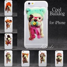 French Bulldog Pattern Soft Silicone Phone Case Cover for Iphone 6 6s Transparent Funny Cool Cute Dog Coque
