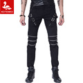 Men Trousers Punk Skinny Slim Jeans Long Pants Hip Hop Fashion Black Color Mens Male Trousers