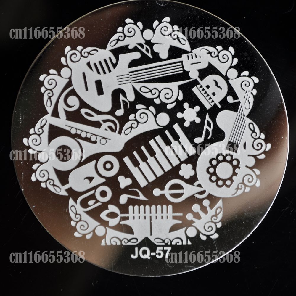 Metal Nail Art Image Stamp Stamping Plates Manicure Template Seal Stencil All kinds of Musical instrument Music Party JQ57(China (Mainland))