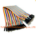 New 40PCS in Row Jumper Wire Dupont Cable line 3P 3P 2 54mm feMale to feMale