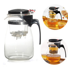 Hot Sale New Arrival 900ml Simple Tea Kettle Tea Pot Heat Resistan Glass Teapot Convenient Office