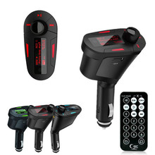 Red Green Blue LCD Car MP3 Player Wireless FM Transmitter Modulator With USB SD MMC Slot 3.5mm Audio Jack