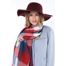 6 Color 2015 New Arrival Fall Fashion Green Pink Red Thick Tassels Tartan Warm Pashmina Winter Plaid Women Shawl Brands Logo