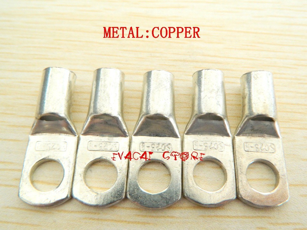 Bulksale-5PCS-SC70-8-Tinned-Copper-Lug-Battery-Cable-Connector-Terminal-2-0-Gauge