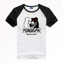 2016 New Fashion Cartoon Shirt Japanese anime Danganronpa t shirt men Short sleeve monokuma shirt tops tee free shipping