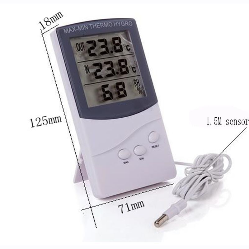 Digital LCD Thermometer Hygrometer Indoor/ Outdoor Temperature Humidity Meter