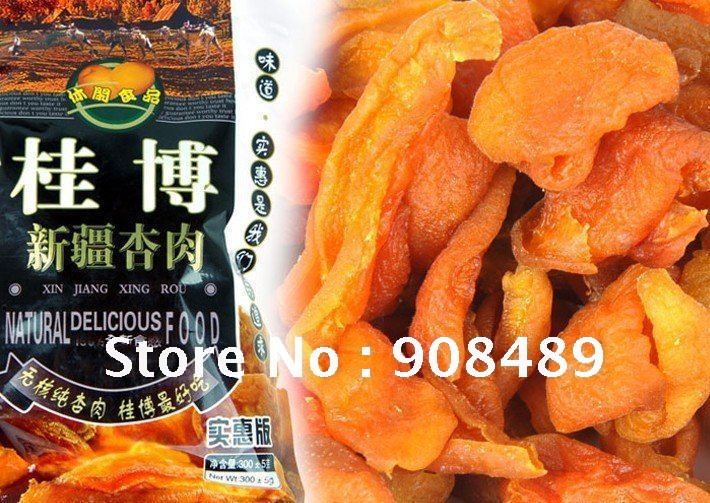 Free Shipping Apricot 600g the seedless pure apricot dried fruit snacks Xinjiang China