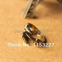 11.11 Shopping Festival Free shipping HOT SALE steampunk punk fashion gold bronze dragon eagle claw ring anel