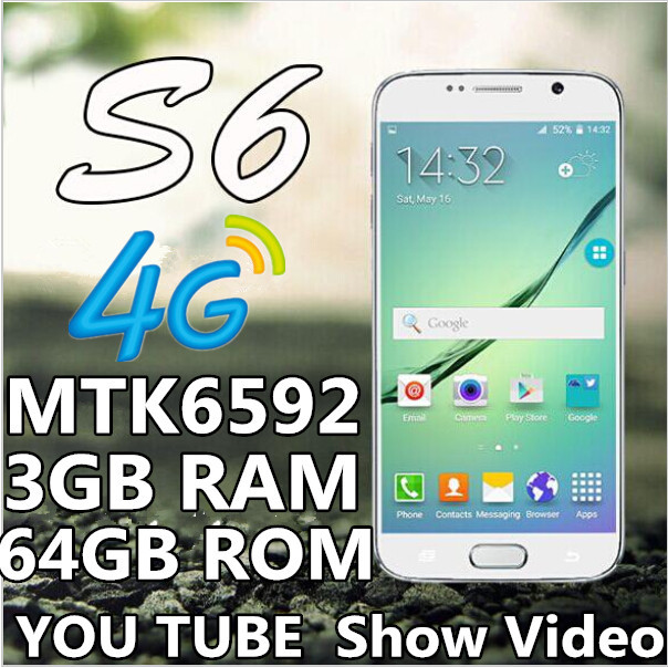 Perfect HDC s6 Mobile phone 4G Lte 5 1 Octa core MTK6592 3G ram 64G rom