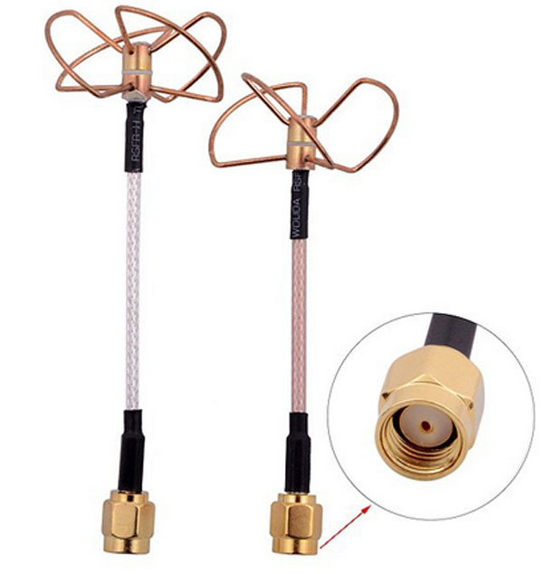 5 8 GHz FPV Straight Shape L Type Inner Needle inner Hole Cloverleaf 5 8Ghz Antennas