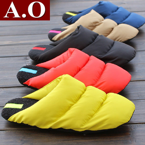 Home Winter slippers Down men Couple Indoor  Slippers 2015 for New Slippers  Pantufa down Warm
