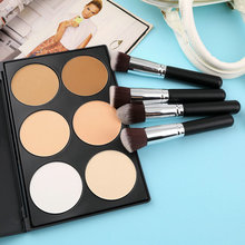 4 pcs Makeup Brush 6 Colors Contour Palette Brush Face Powder Cosmetic kit Wholesale