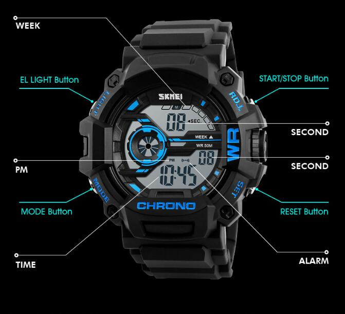 skmei 1233 watch manual