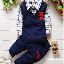 2015 summer spring autumn Baby boys clothing sets products kids cartoon clothes set babi boysquality long
