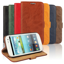 New Sale Flip Genuine Leather Case for Samsung Galaxy S3 SIII Luxury Wallet Stand Phone Cover for Samsung S3 neo i9300 i9301