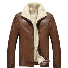 Man short leather garment  leather jacket lapels