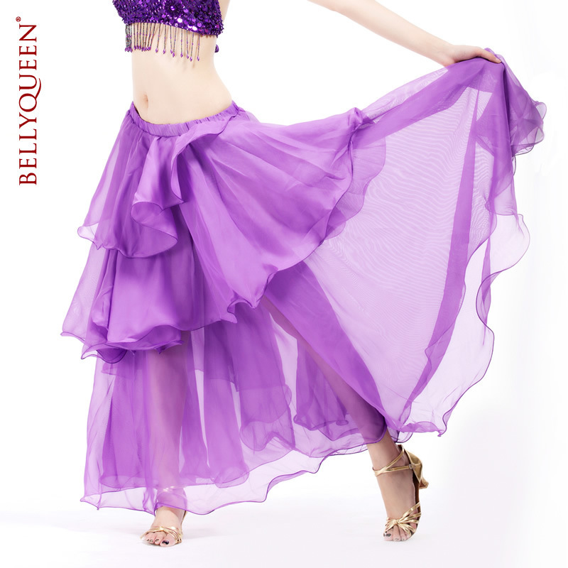 2014 New High Dancers spiral skirt chiffon cake skirt belly dance Costumes Suit costume women doing
