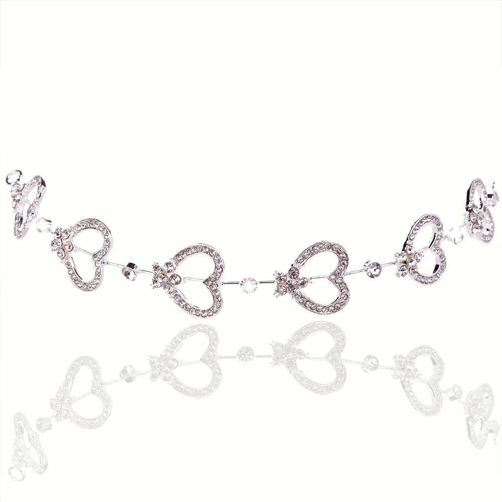 Hot Wholesale Bridal Jewelry Wedding Jewelry Luxury Heart Flowers Butterfly Headwear Hair Accessories For Women Wedding