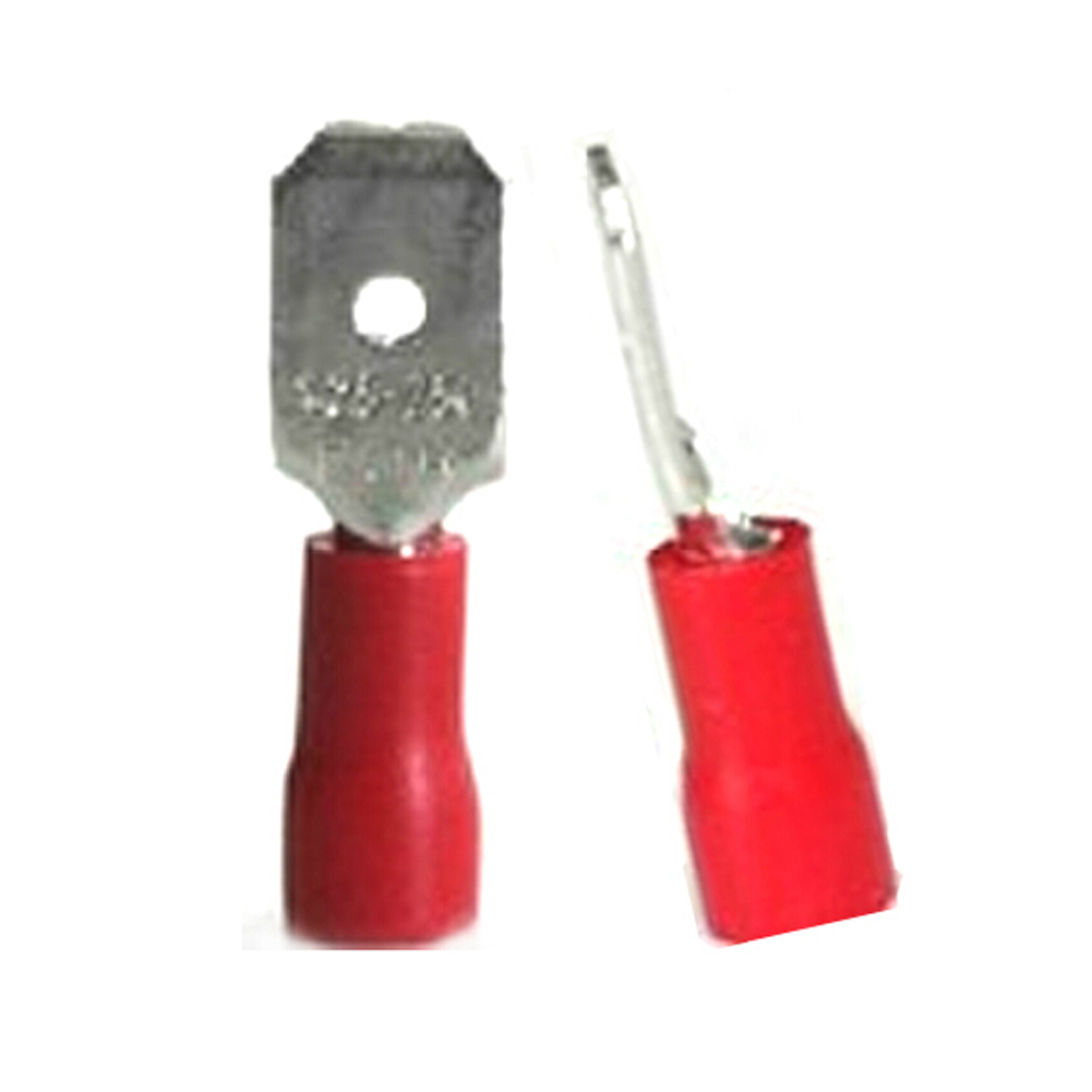 Hot-sale MDD1.25-250 22-16AWG Male Insulated Spade Wire Connector Electrical Crimp Terminal 100 In 1 Set
